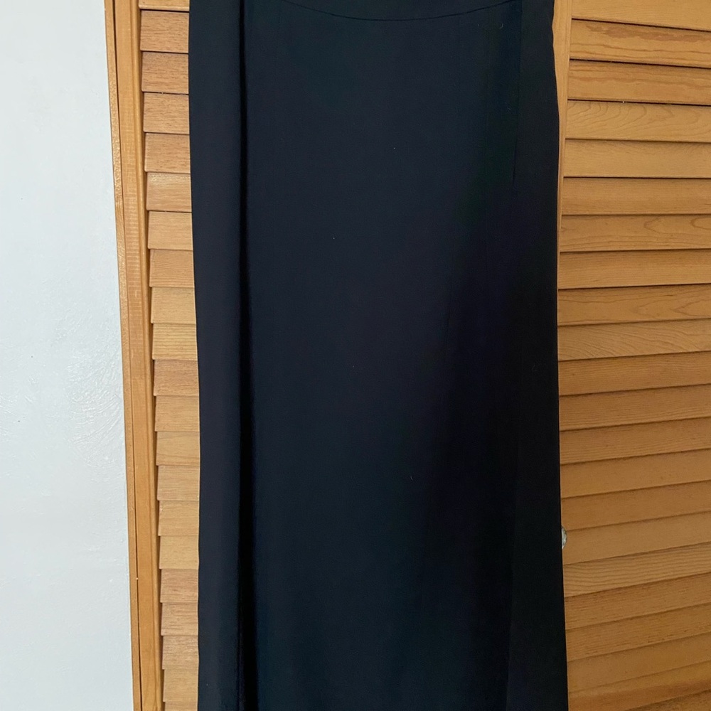Focus 2000 Black Maxi Pencil Skirt with Slit
